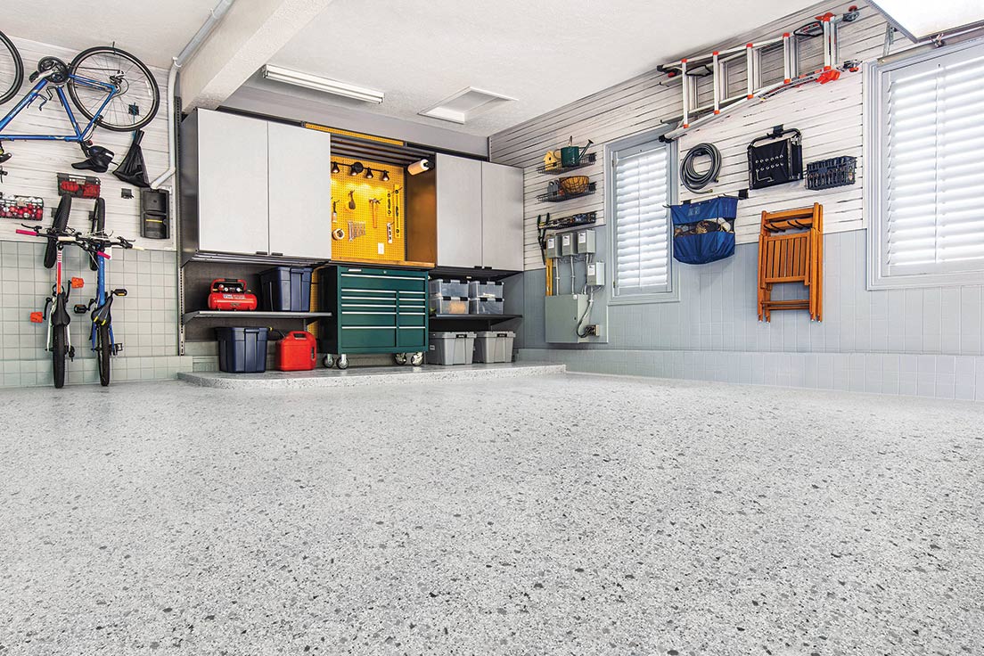 Garage floor epoxy coating installed in Ventura, CA